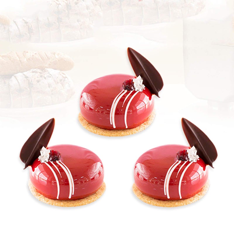 W WBLD Silicone Cake Mold for Baking，8 Holes 3D Stone Round Shape Silicone Mousse Cake Pop Form,Non-Stick Candy Chocolate Jelly Baking Mould Tray,Pastry Cheesecake Pudding Bread Decorating Tool for Homemade - Image 5